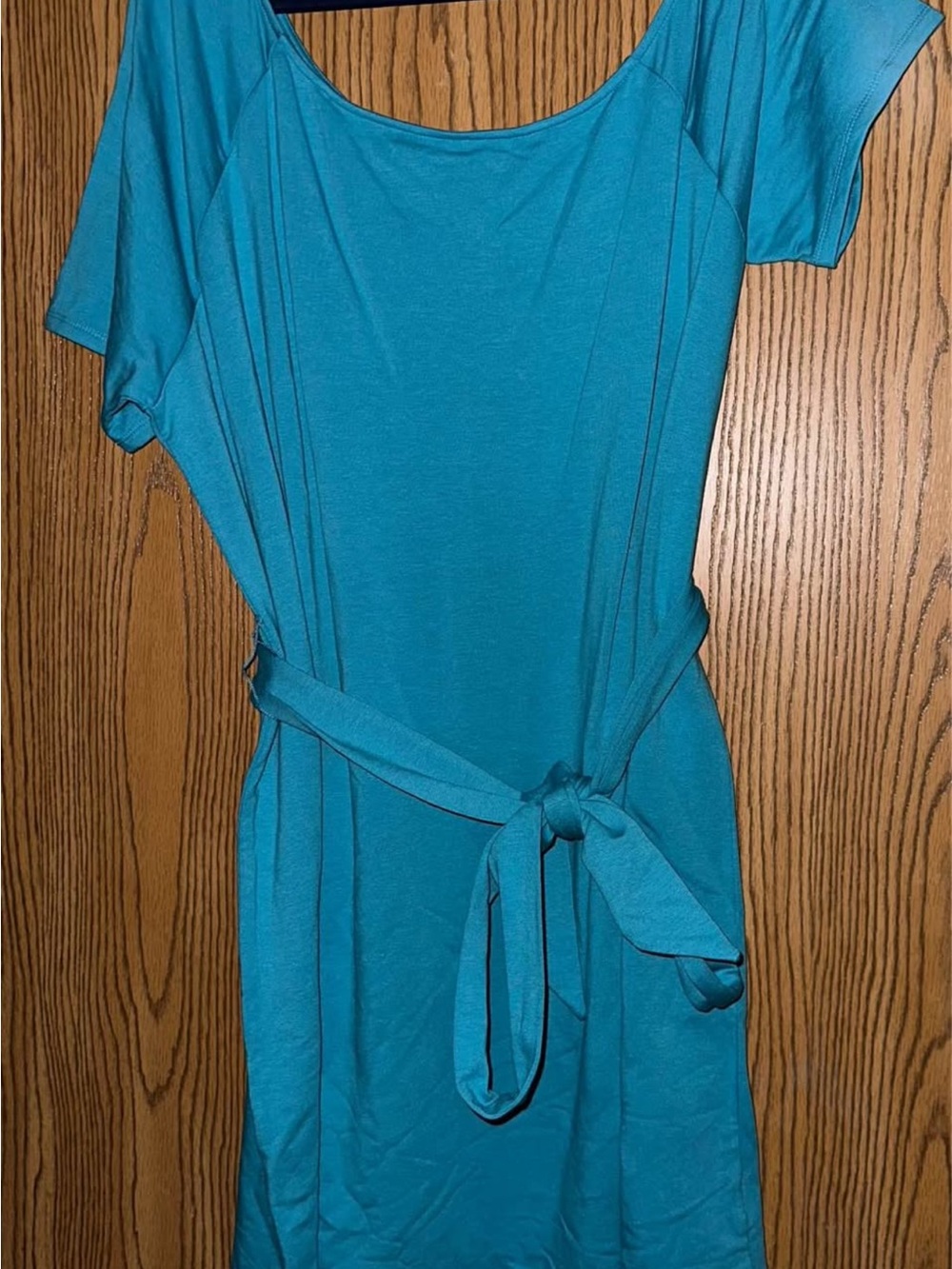 Torrid Teal Tie-Waist Mini Dress